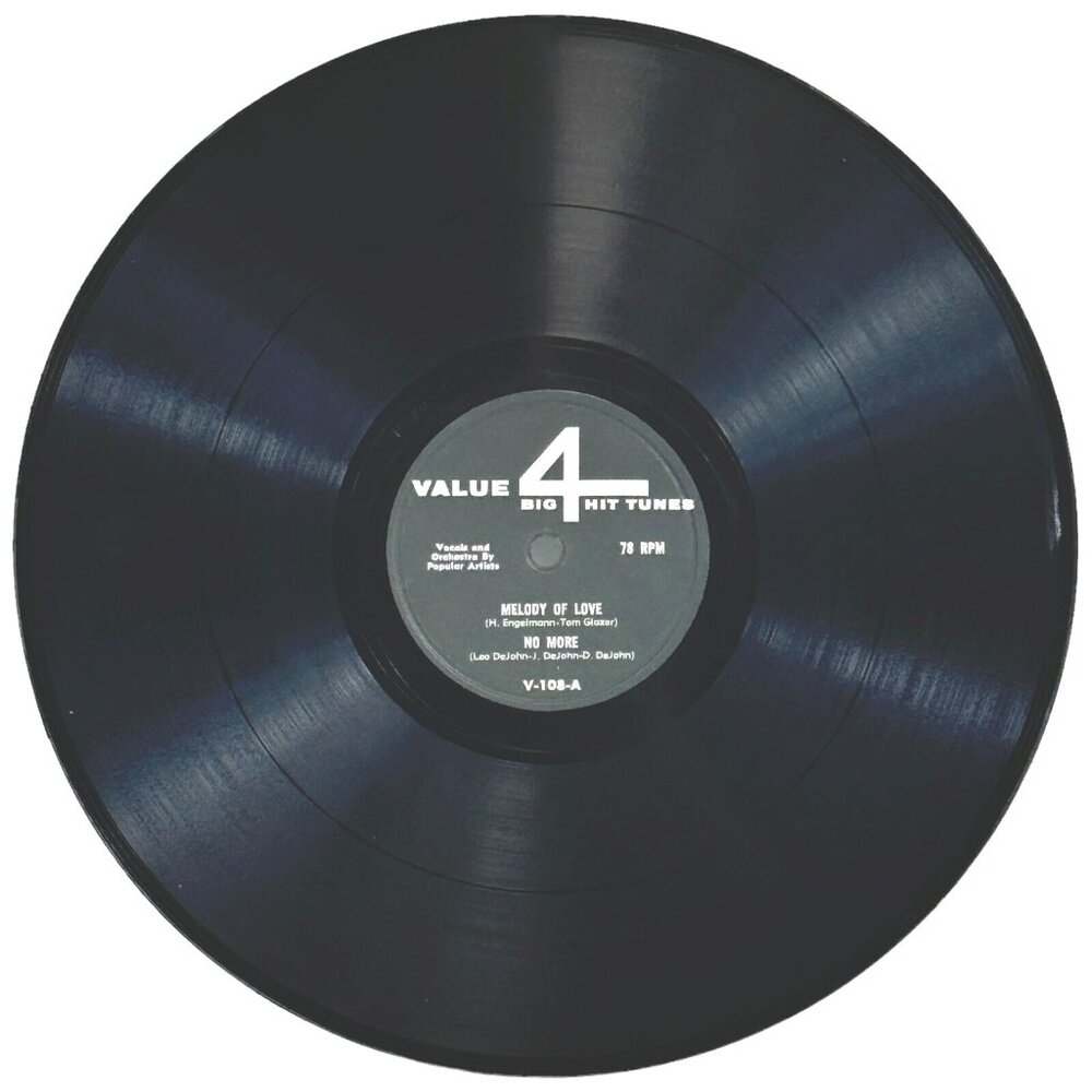 Melody Of Love & That’s All I Want From You 10in Shellac 78 RPM Value 4 V-108